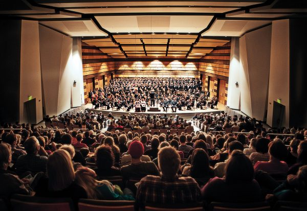 Griffin Concert Hall pictured during performance