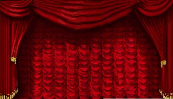 Red Proscenium Curtain