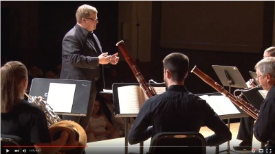 Dr. Richard Frey conducts the CSU Faculty Chamber Winds on the instrumental edition of The Marriage of Figaro in 2012.