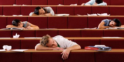 students sleeping