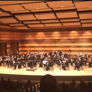 Symphonic Band pictured in Griffin Concert Hall