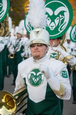 Hayden Hays pictured in the CSU Marching Band