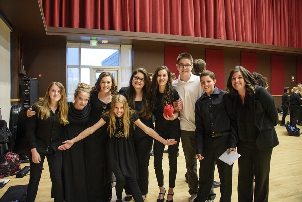 Middle School Outreach Ensemble band performs in Griffin Concert Hall