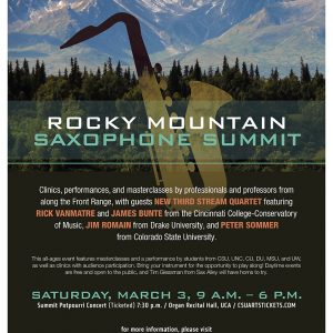 2018 Rocky Mountain Saxophone Summit promotional poster