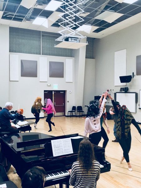 A dance rehearsal for The Magic Flute