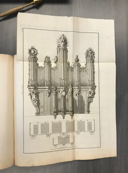 Old organ blueprint