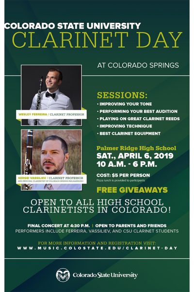 Colorado Clarinet Day poster