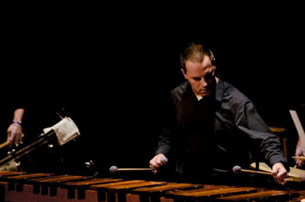 percussionist playing marimba