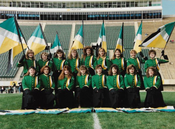 CSU Marching Band color guard
