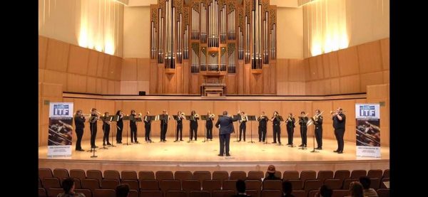 CSU Trombone Choir performing at ITF 2023