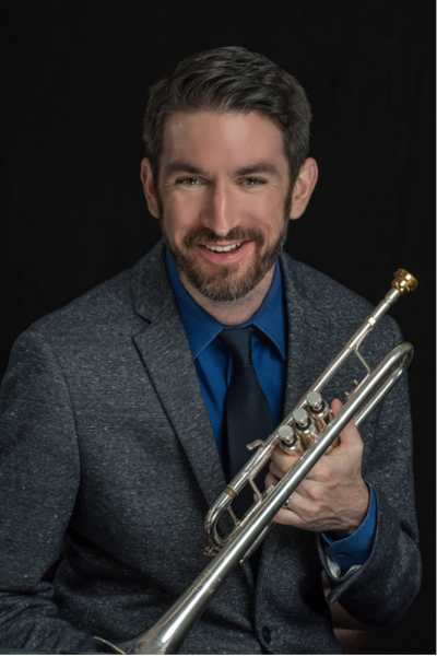 Guest Artist Brian Walker pictured with trumpet