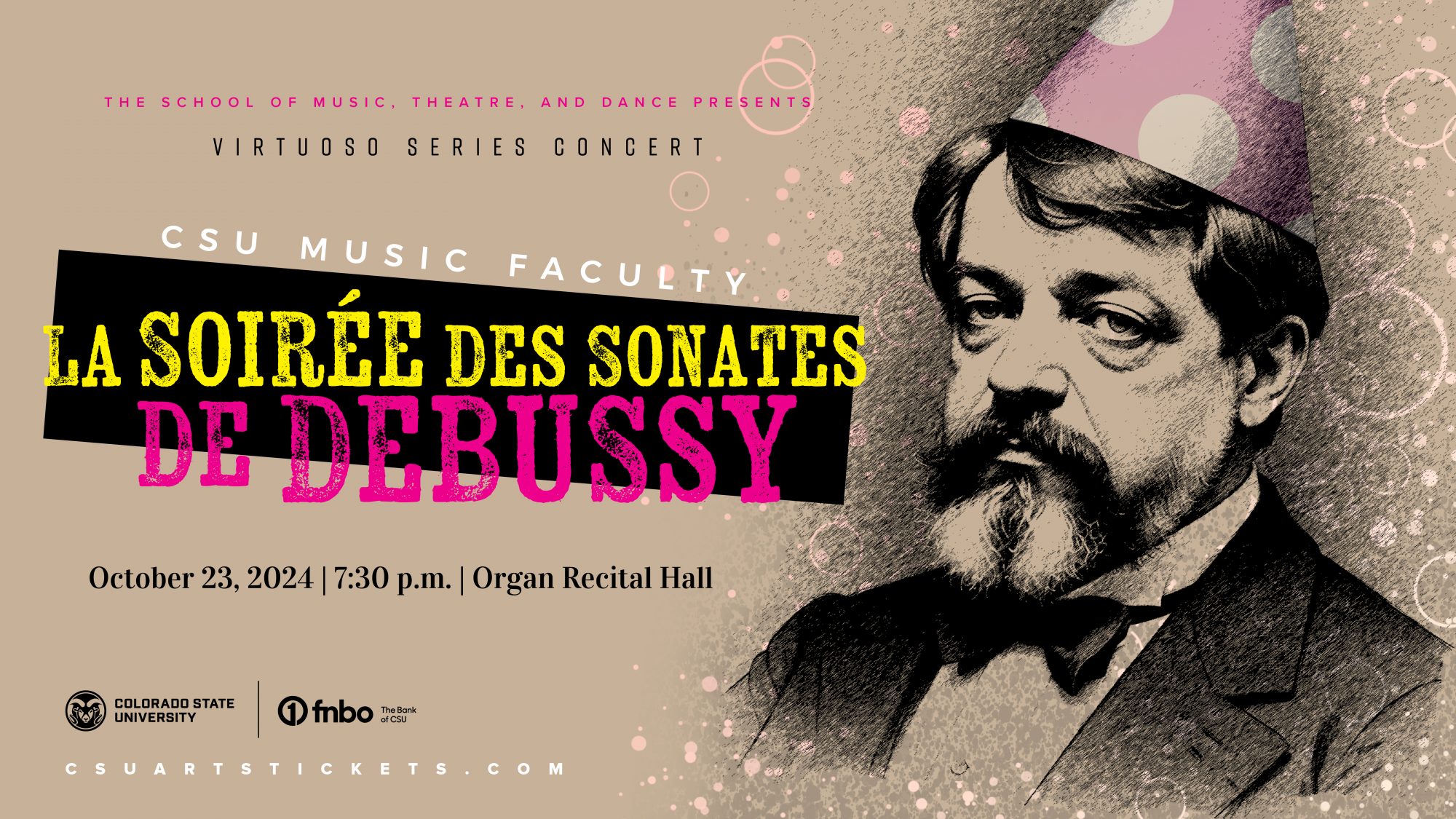 <em>Virtuoso Series</em>: Faculty Recital- <em>La Soirée des Sonates de Debussy</em>