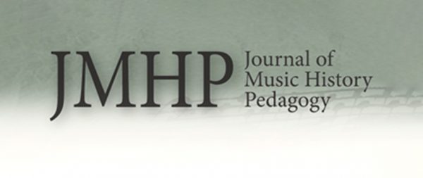 Journal of Music History Padagogy logo pictured. Large initials followed by title.