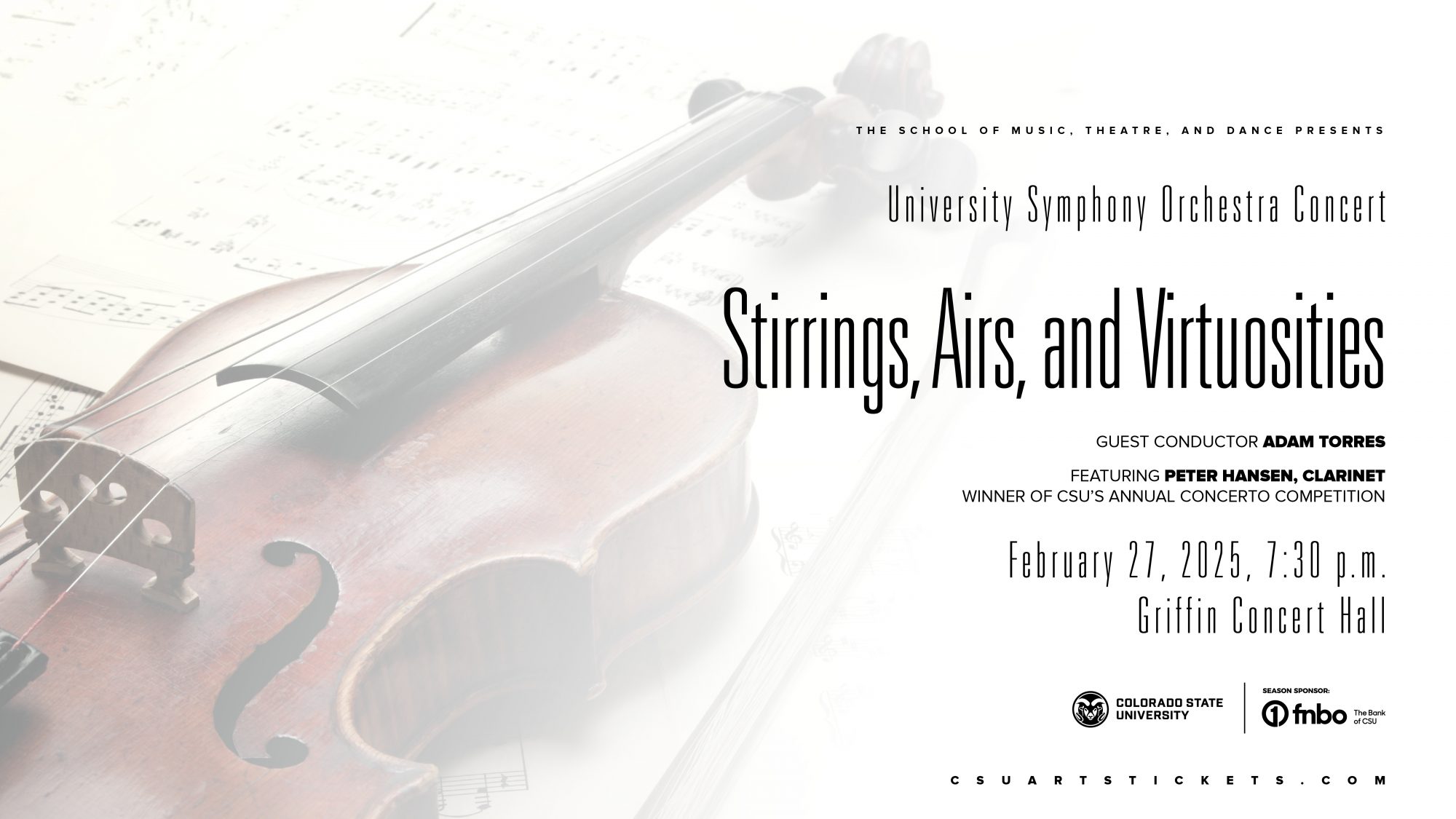 University Symphony Orchestra Concert: <em>Stirrings, Airs, and Virtuosities</em>