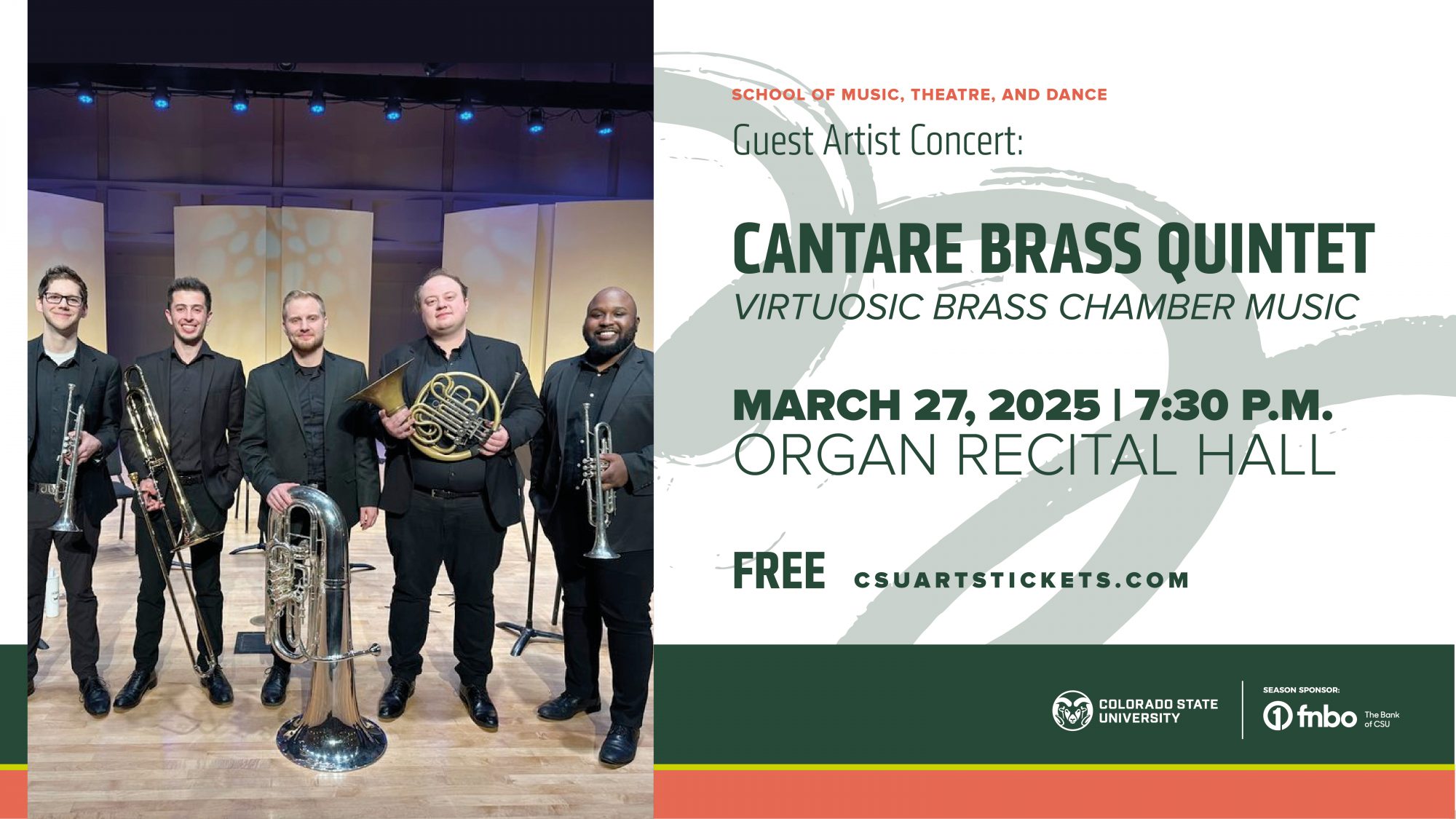 <em>Guest Artist Concert</em>: Cantare Brass Quintet / FREE