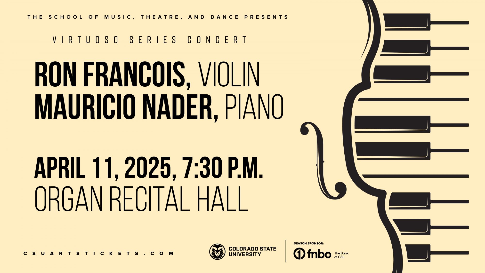 <em>Virtuoso Series Concert</em>: Ron Francois, Violin and Mauricio Nader, Piano