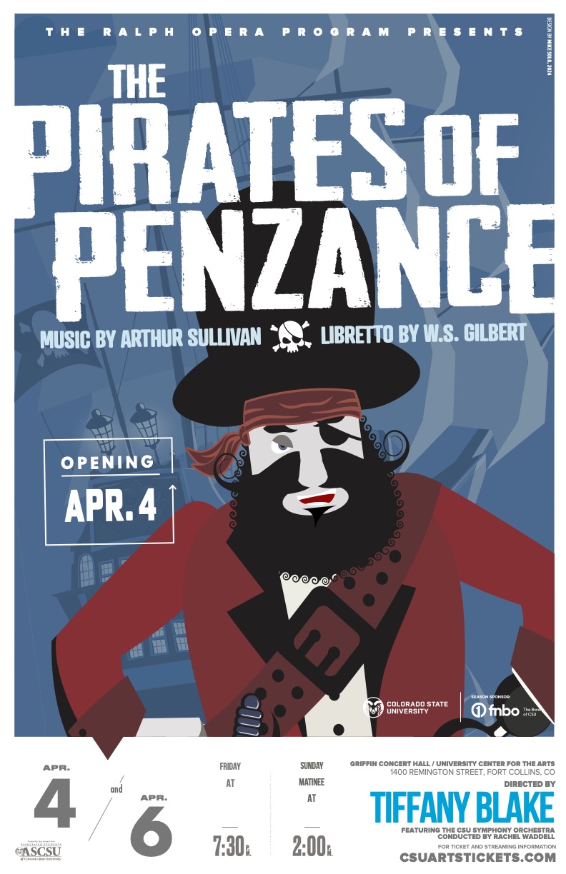 <em>The Pirates of Penzance</em> with music by Arthur Sullivan and libretto by W.S. Gilbert