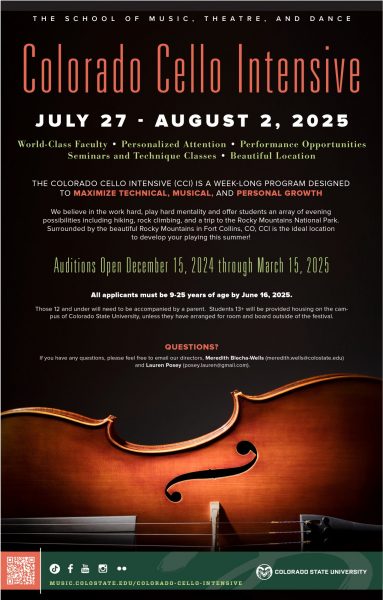 2025 Colorado Cello Intensive promotional poster