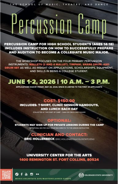 2026 Percussion Camp promotional poster