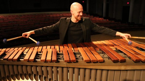 2026 Guest Artist Andrew Lynge promotional photo with percussion